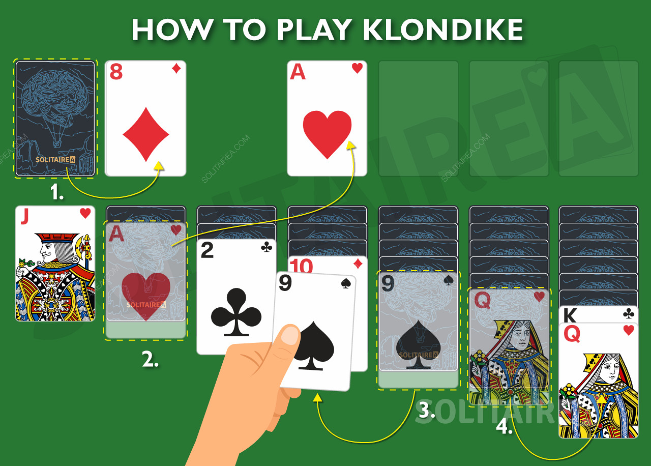 Як грати в онлайн гру Klondike Solitaire : Пасьянс Клондайк