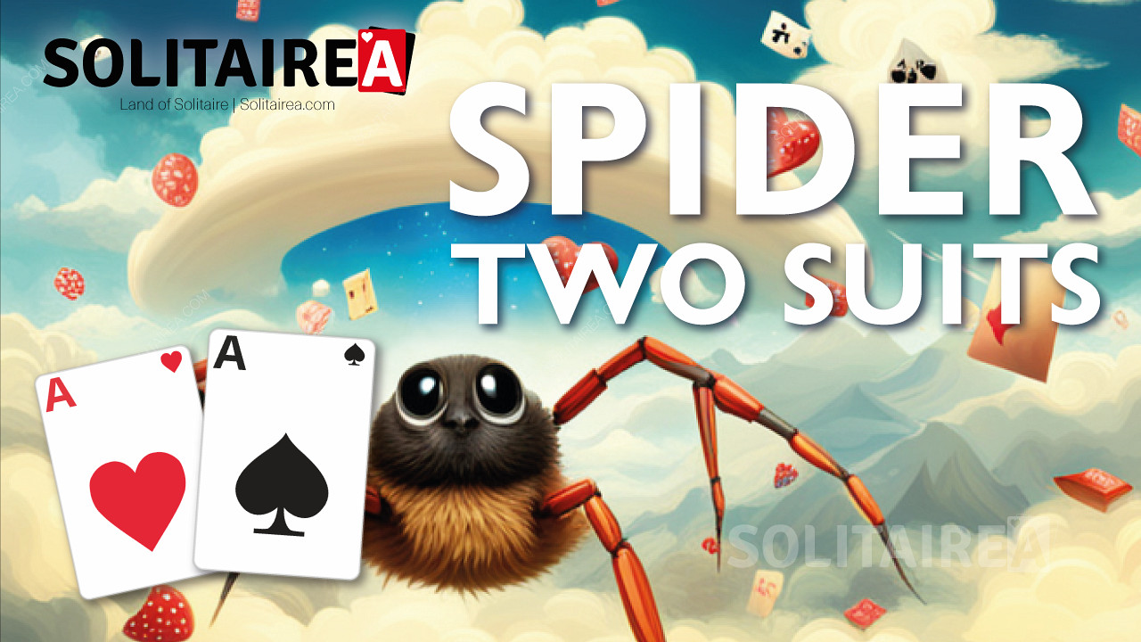 Грайте в Spider Солітейр з 2 колодами та дізнайтесь стратегію гри (2024)