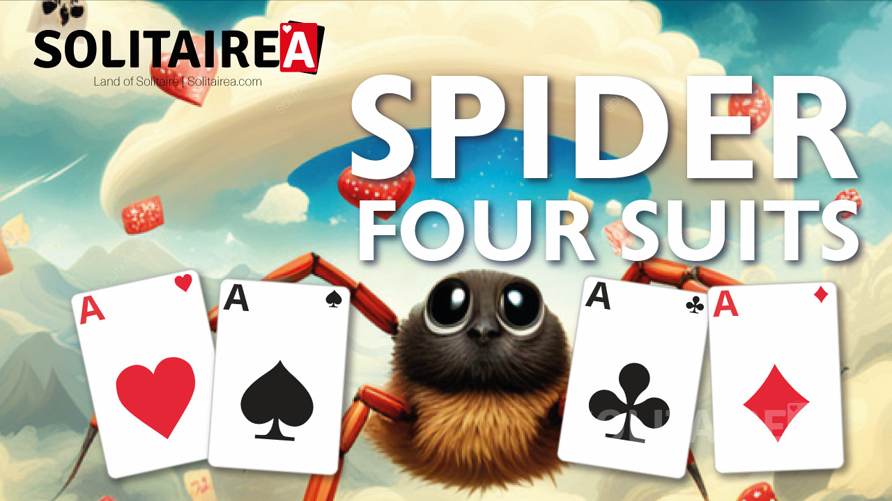 Грайте в Spider Солітейр з 4 колодами для досвідчених гравців